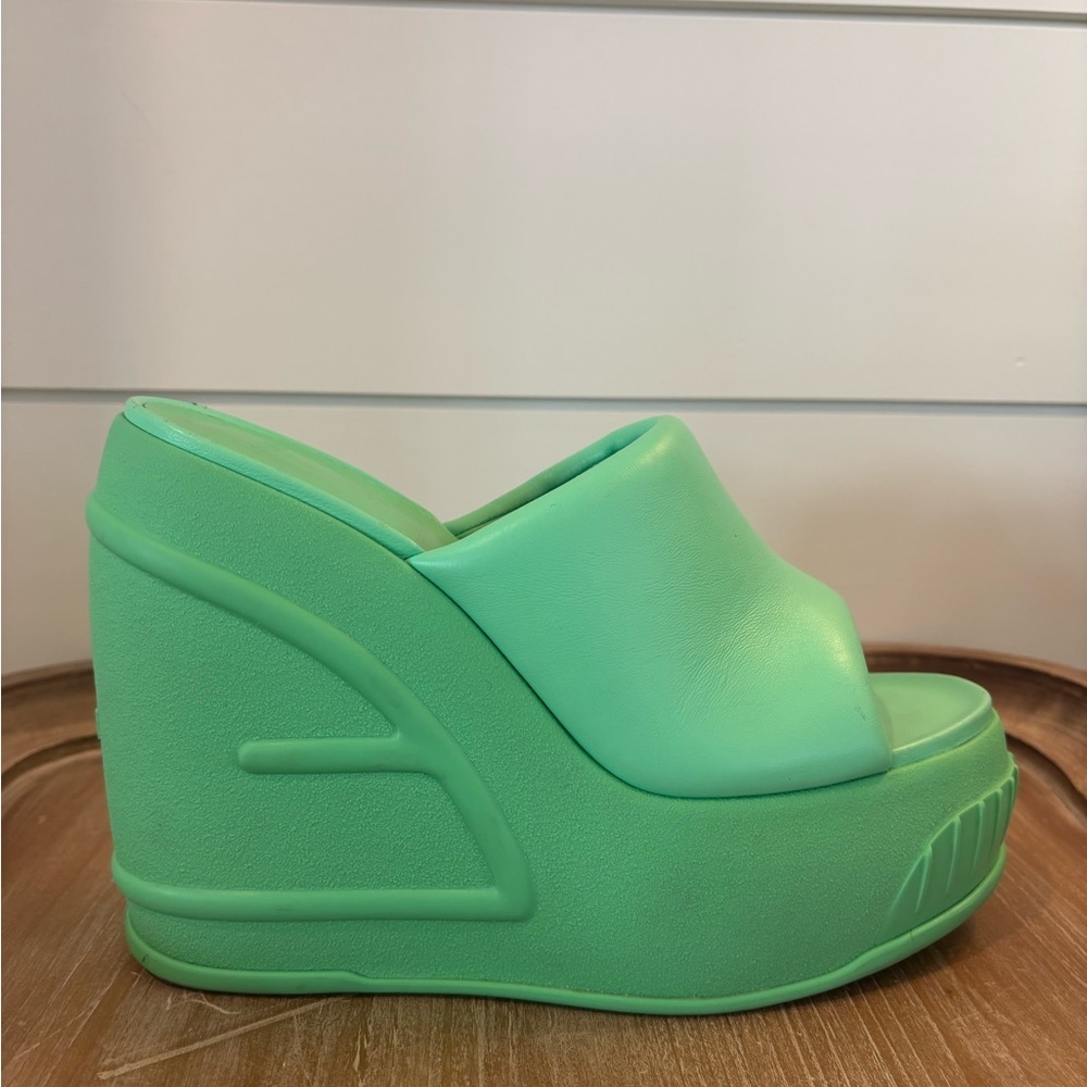 FENDI Nappa Fashion Show Platform 140mm Slide Sandals 39.5 - Picture 5 of 15